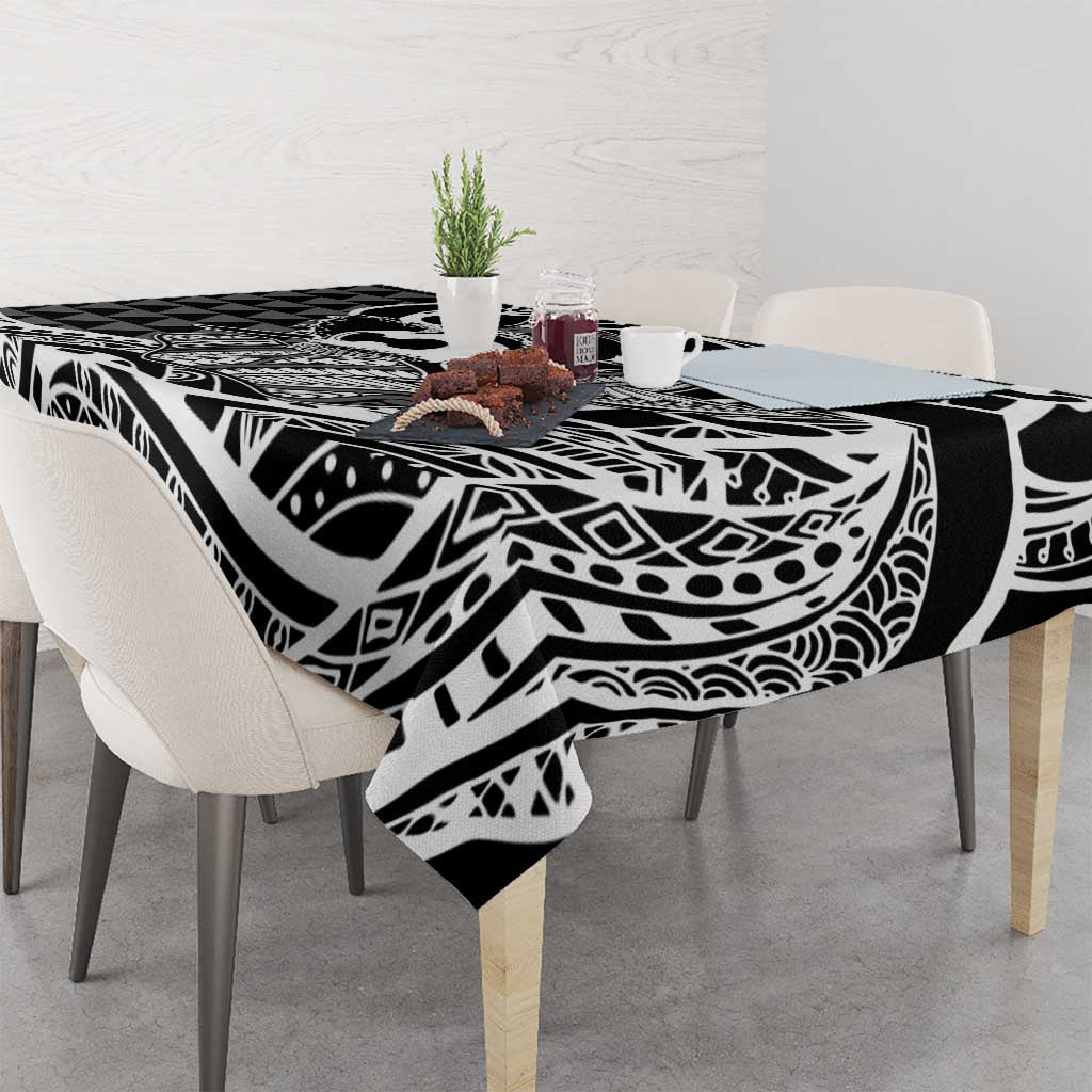 Koa Ikaika Warrior Helmet with Shark Tablecloth Black Kakau Style LT9 - Polynesian Pride