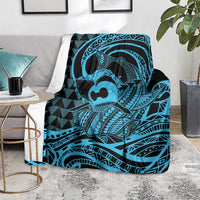 Koa Ikaika Warrior Helmet with Shark Blanket Blue Kakau Style LT9 - Polynesian Pride