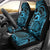 Koa Ikaika Warrior Helmet with Shark Car Seat Cover Blue Kakau Style