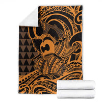 Koa Ikaika Warrior Helmet with Shark Blanket Gold Kakau Style LT9 - Polynesian Pride