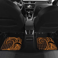 Koa Ikaika Warrior Helmet with Shark Car Mats Gold Kakau Style LT9 Set 2pcs - Back Gold - Polynesian Pride