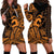 Koa Ikaika Warrior Helmet with Shark Hoodie Dress Gold Kakau Style