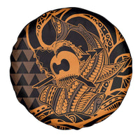 Koa Ikaika Warrior Helmet with Shark Spare Tire Cover Gold Kakau Style LT9 - Polynesian Pride