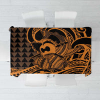Koa Ikaika Warrior Helmet with Shark Tablecloth Gold Kakau Style LT9 Gold - Polynesian Pride