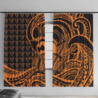 Koa Ikaika Warrior Helmet with Shark Window Curtain Gold Kakau Style LT9 With Hooks Gold - Polynesian Pride