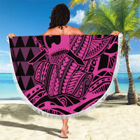 Koa Ikaika Warrior Helmet with Shark Beach Blanket Pink Kakau Style LT9 - Polynesian Pride
