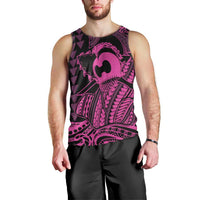 Koa Ikaika Warrior Helmet with Shark Men Tank Top Pink Kakau Style LT9 - Polynesian Pride