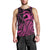 Koa Ikaika Warrior Helmet with Shark Men Tank Top Pink Kakau Style