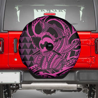 Koa Ikaika Warrior Helmet with Shark Spare Tire Cover Pink Kakau Style LT9 - Polynesian Pride