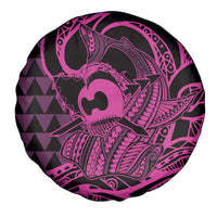 Koa Ikaika Warrior Helmet with Shark Spare Tire Cover Pink Kakau Style LT9 - Polynesian Pride