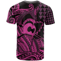 Koa Ikaika Warrior Helmet with Shark T Shirt Pink Kakau Style LT9 - Polynesian Pride