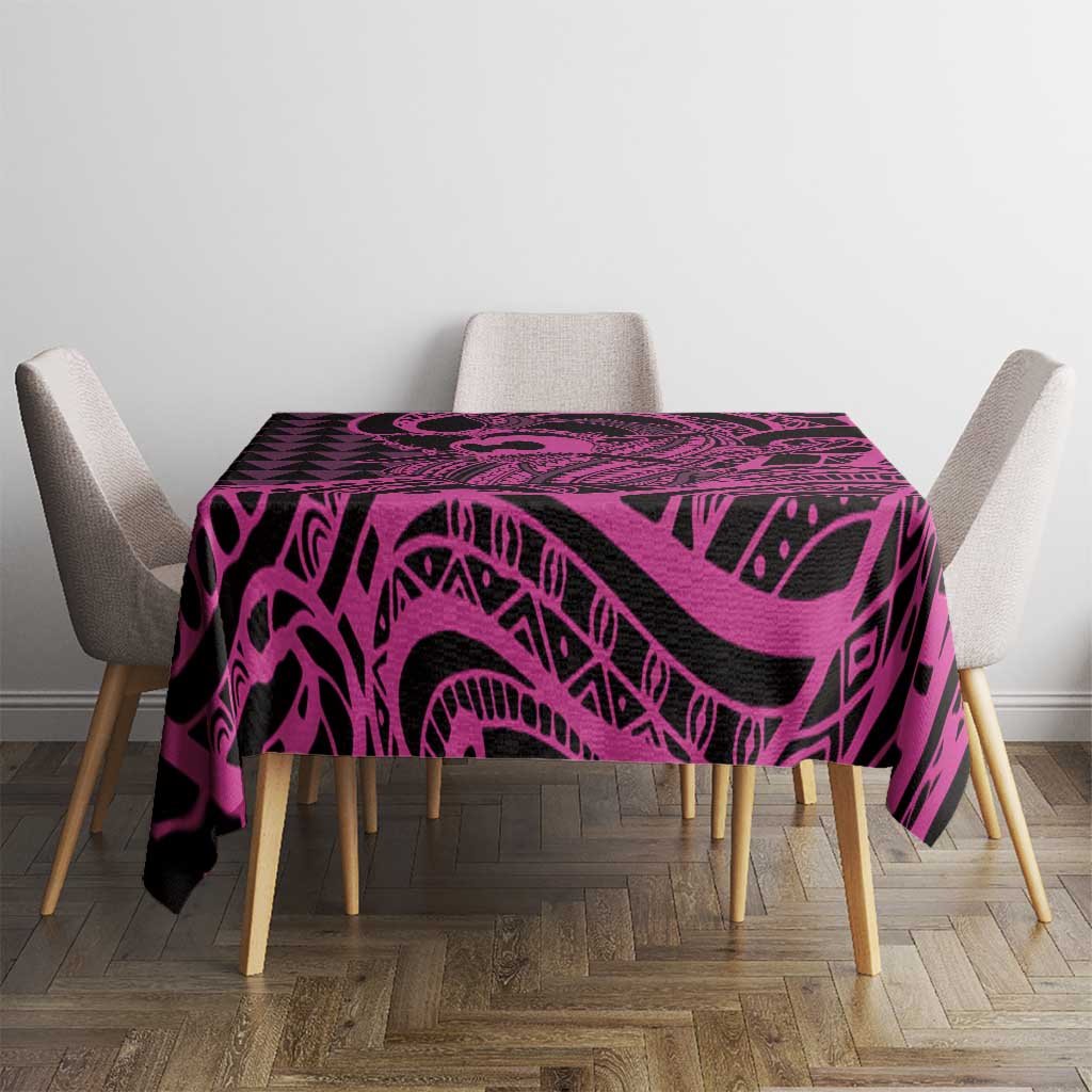 Koa Ikaika Warrior Helmet with Shark Tablecloth Pink Kakau Style LT9 - Polynesian Pride