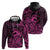 Koa Ikaika Warrior Helmet with Shark Zip Hoodie Pink Kakau Style