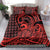 Koa Ikaika Warrior Helmet with Shark Bedding Set Red Kakau Style