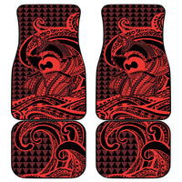 Koa Ikaika Warrior Helmet with Shark Car Mats Red Kakau Style LT9 - Polynesian Pride
