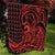 Koa Ikaika Warrior Helmet with Shark Quilt Red Kakau Style