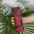 Koa Ikaika Warrior Helmet with Shark Skinny Tumbler Red Kakau Style