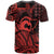 Koa Ikaika Warrior Helmet with Shark T Shirt Red Kakau Style