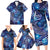 North Island Kokako and South Island Kokako Family Matching Long Sleeve Bodycon Dress and Hawaiian Shirt New Zealand Native Bird with Galaxy Vibe