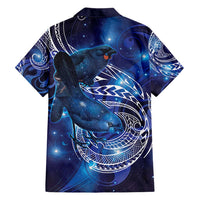 North Island Kokako and South Island Kokako Hawaiian Shirt New Zealand Native Bird with Galaxy Vibe LT9 - Polynesian Pride