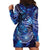 North Island Kokako and South Island Kokako Hoodie Dress New Zealand Native Bird with Galaxy Vibe