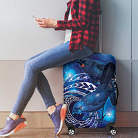 North Island Kokako and South Island Kokako Luggage Cover New Zealand Native Bird with Galaxy Vibe