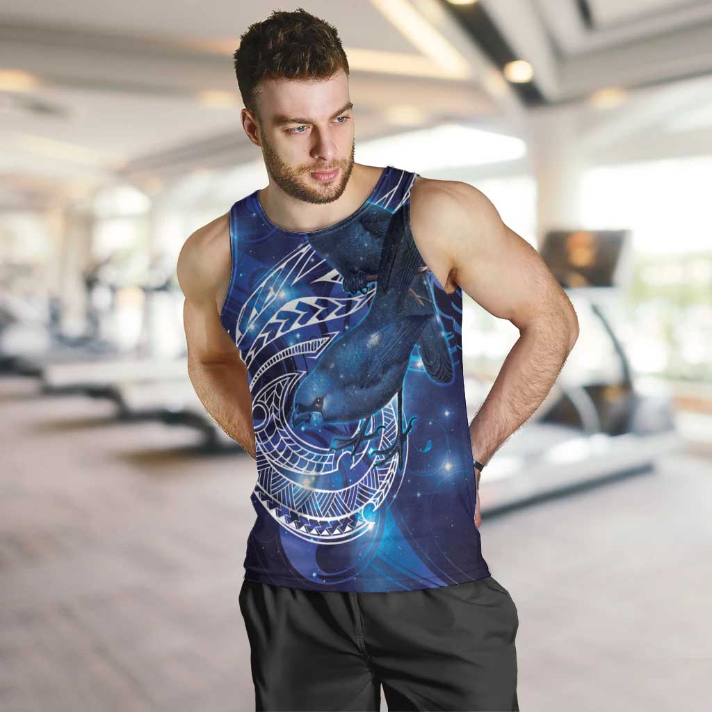 North Island Kokako and South Island Kokako Men Tank Top New Zealand Native Bird with Galaxy Vibe LT9 Galaxy - Polynesian Pride