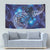 North Island Kokako and South Island Kokako Tapestry New Zealand Native Bird with Galaxy Vibe