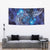 North Island Kokako and South Island Kokako Tapestry New Zealand Native Bird with Galaxy Vibe