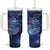 North Island Kokako and South Island Kokako Tumbler With Handle New Zealand Native Bird with Galaxy Vibe