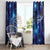 North Island Kokako and South Island Kokako Window Curtain New Zealand Native Bird with Galaxy Vibe