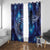 North Island Kokako and South Island Kokako Window Curtain New Zealand Native Bird with Galaxy Vibe