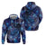 North Island Kokako and South Island Kokako Zip Hoodie New Zealand Native Bird with Galaxy Vibe