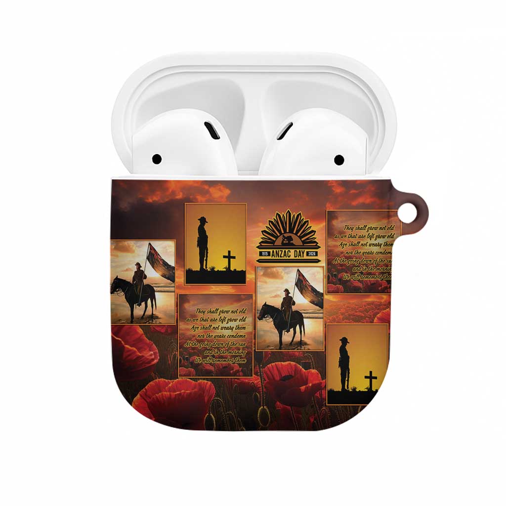 ANZAC Day Film Reel Lest We Forget AirPods Case Australia NZ Memorial LT9 Red - Polynesian Pride