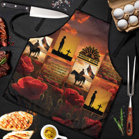 ANZAC Day Film Reel Lest We Forget Apron Australia NZ Memorial LT9 Red - Polynesian Pride