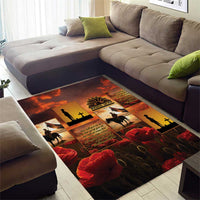 ANZAC Day Film Reel Lest We Forget Area Rug Australia NZ Memorial