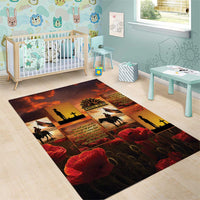 ANZAC Day Film Reel Lest We Forget Area Rug Australia NZ Memorial