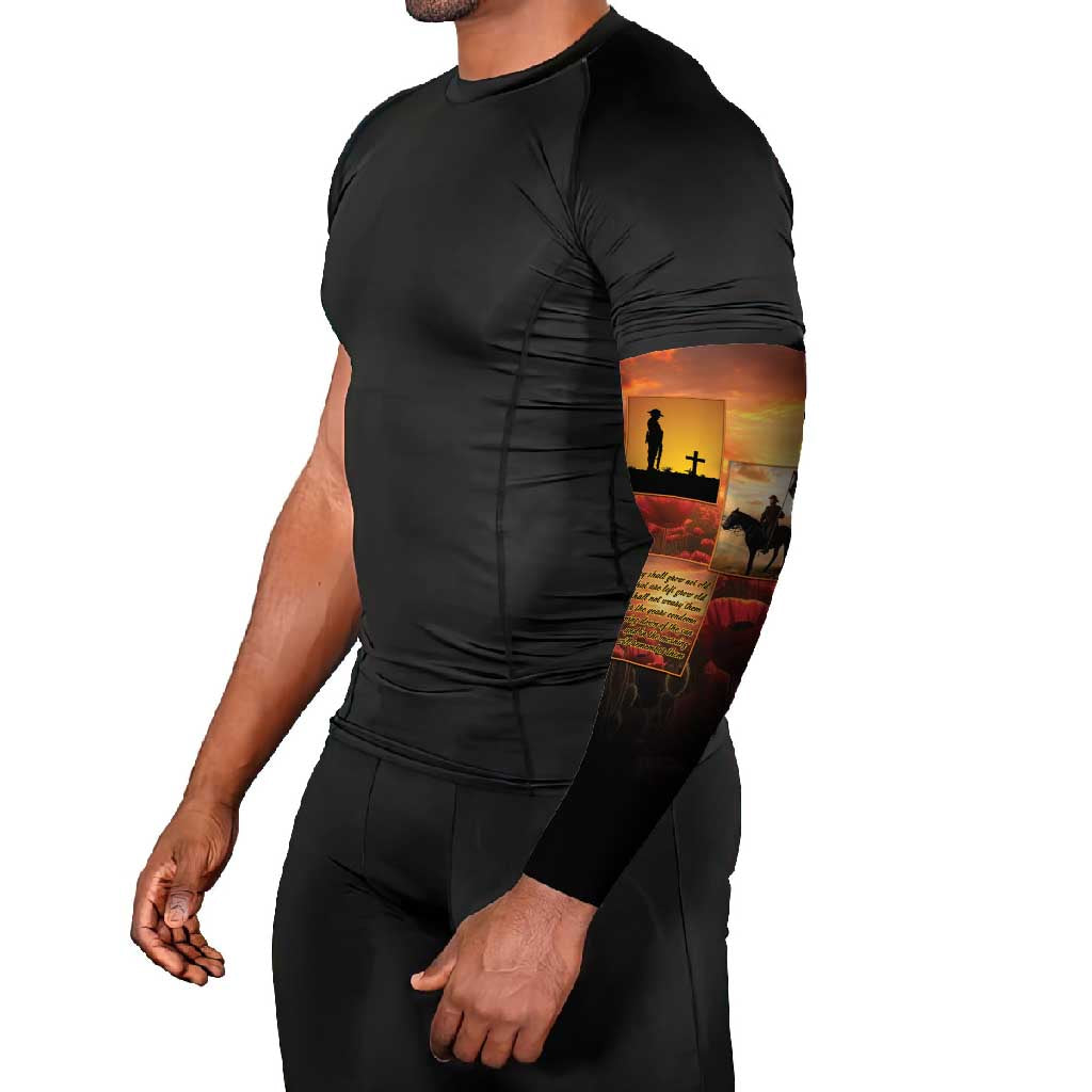 ANZAC Day Film Reel Lest We Forget Arm Sleeves Australia NZ Memorial LT9 - Polynesian Pride
