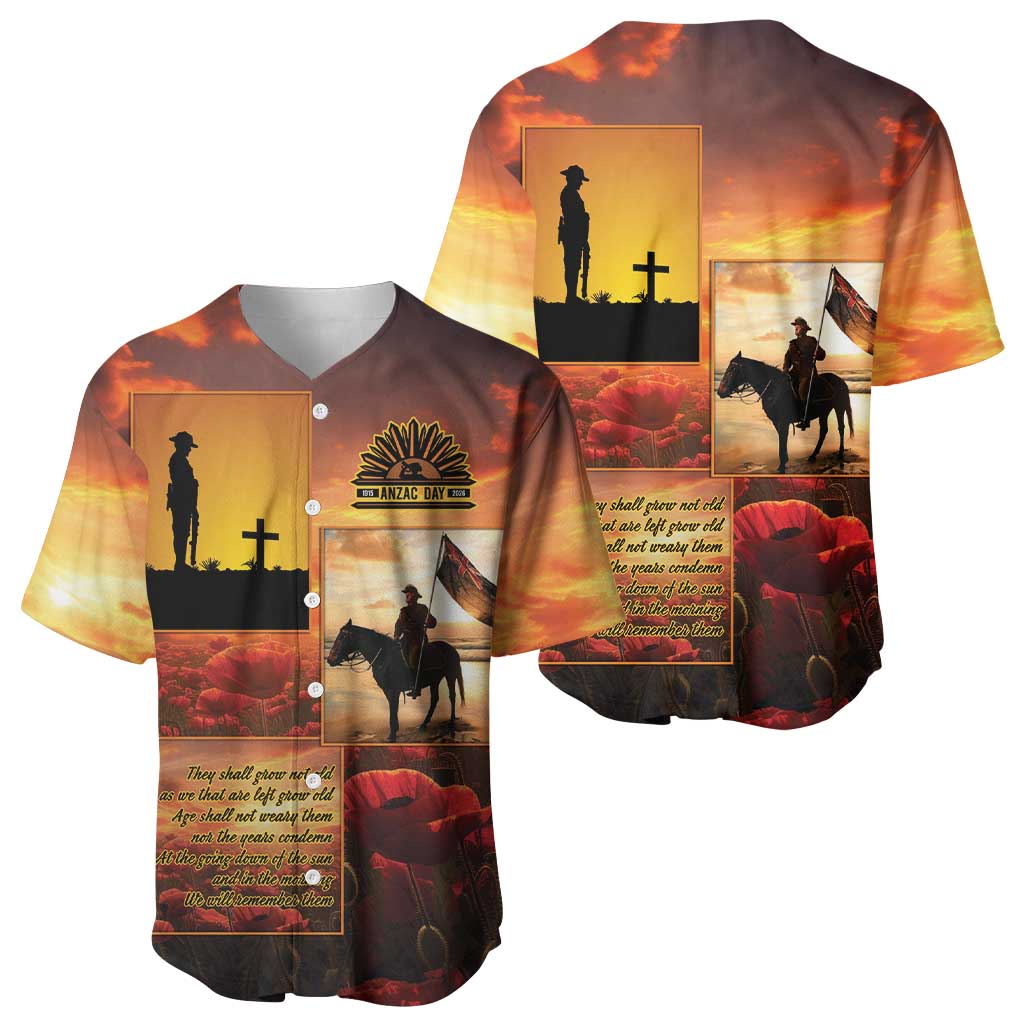ANZAC Day Film Reel Lest We Forget Baseball Jersey Australia NZ Memorial LT9 - Polynesian Pride