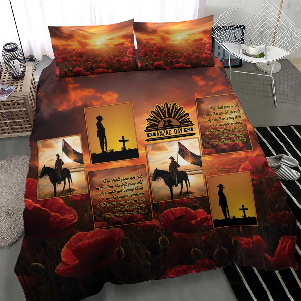 ANZAC Day Film Reel Lest We Forget Bedding Set Australia NZ Memorial LT9 - Polynesian Pride