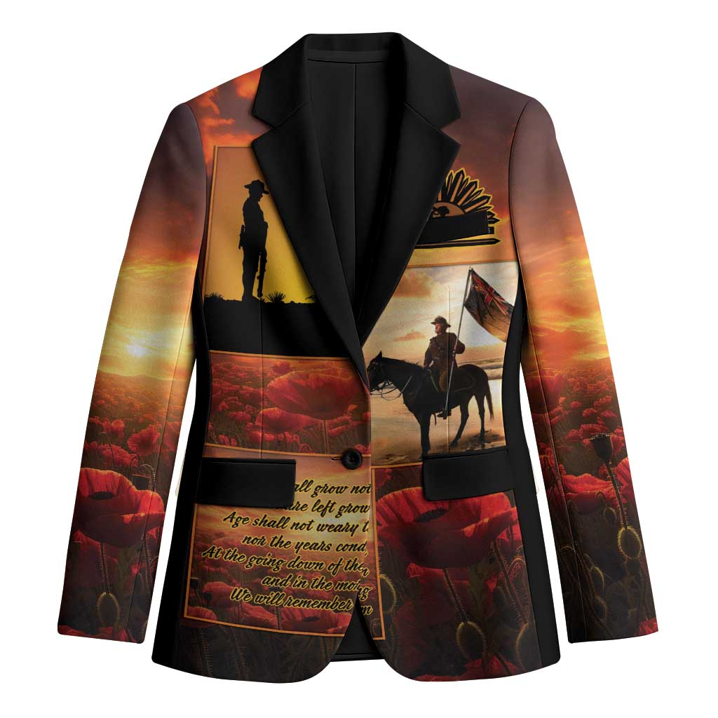 ANZAC Day Film Reel Lest We Forget Blazer Australia NZ Memorial LT9 Unisex Red - Polynesian Pride