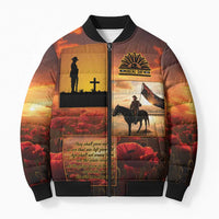 ANZAC Day Film Reel Lest We Forget Bomber Puffer Jacket Australia NZ Memorial LT9 Unisex Red - Polynesian Pride