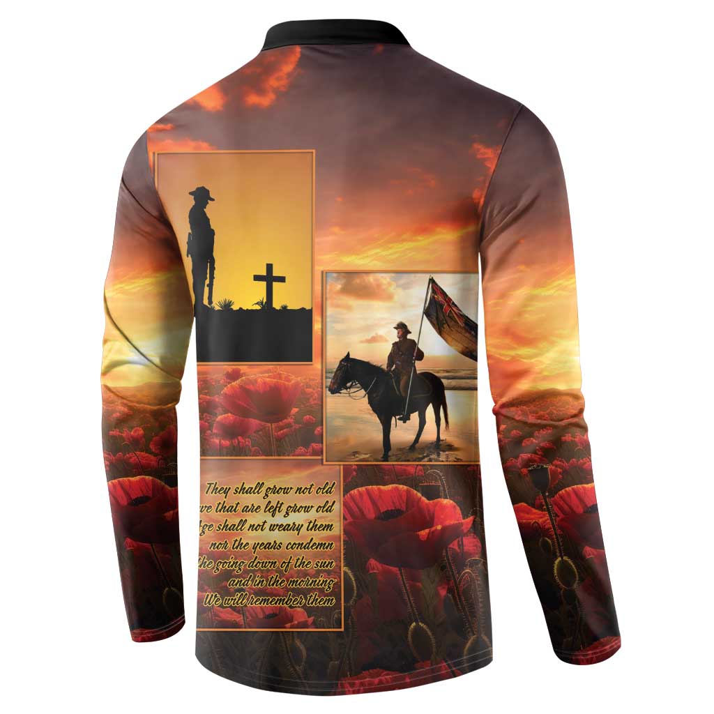 ANZAC Day Film Reel Lest We Forget Button Sweatshirt Australia NZ Memorial LT9 - Polynesian Pride