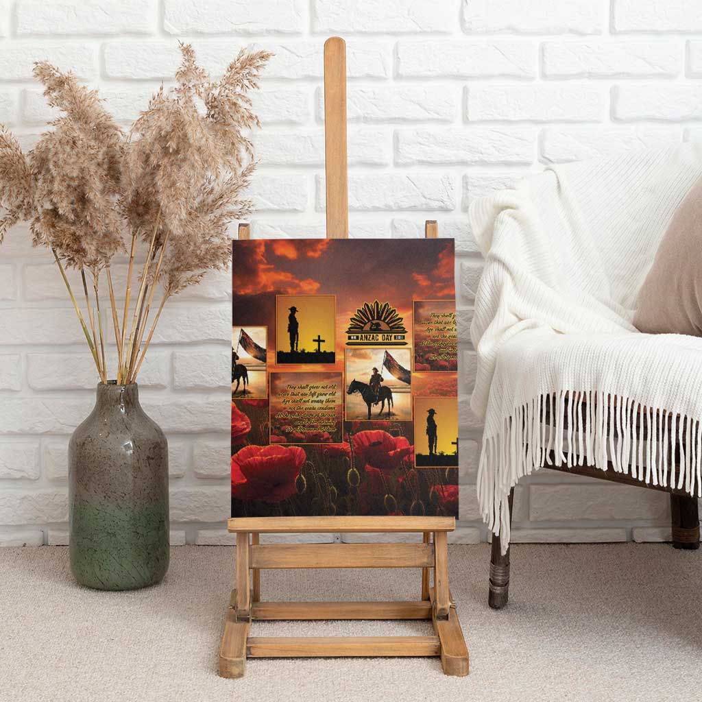 ANZAC Day Film Reel Lest We Forget Canvas Wall Art Australia NZ Memorial