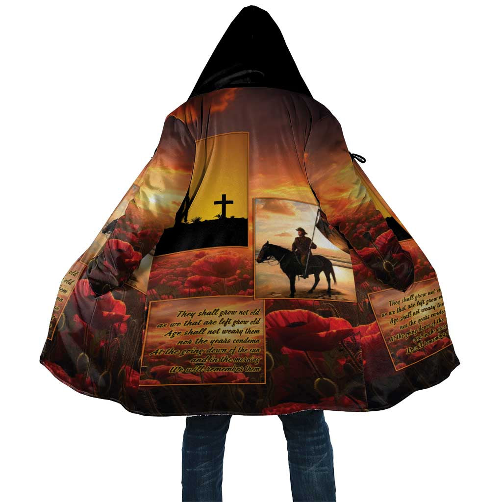 ANZAC Day Film Reel Lest We Forget Cloak Australia NZ Memorial LT9 Unisex Red - Polynesian Pride