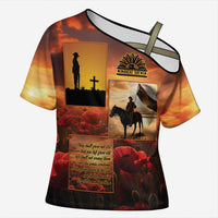 ANZAC Day Film Reel Lest We Forget Cross Shoulder Shirt Australia NZ Memorial