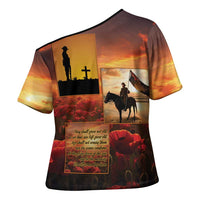 ANZAC Day Film Reel Lest We Forget Cross Shoulder Shirt Australia NZ Memorial