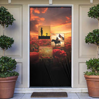 ANZAC Day Film Reel Lest We Forget Door Cover Australia NZ Memorial LT9 Red - Polynesian Pride