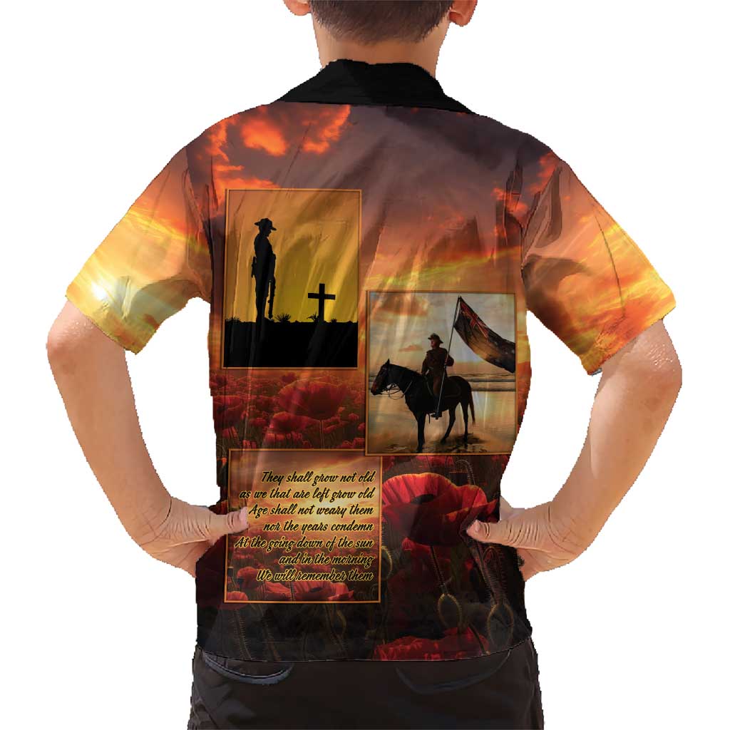 ANZAC Day Film Reel Lest We Forget Family Matching Mermaid Dress and Hawaiian Shirt Australia NZ Memorial