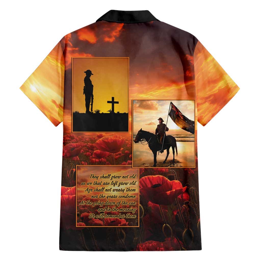ANZAC Day Film Reel Lest We Forget Family Matching Off The Shoulder Long Sleeve Dress and Hawaiian Shirt Australia NZ Memorial